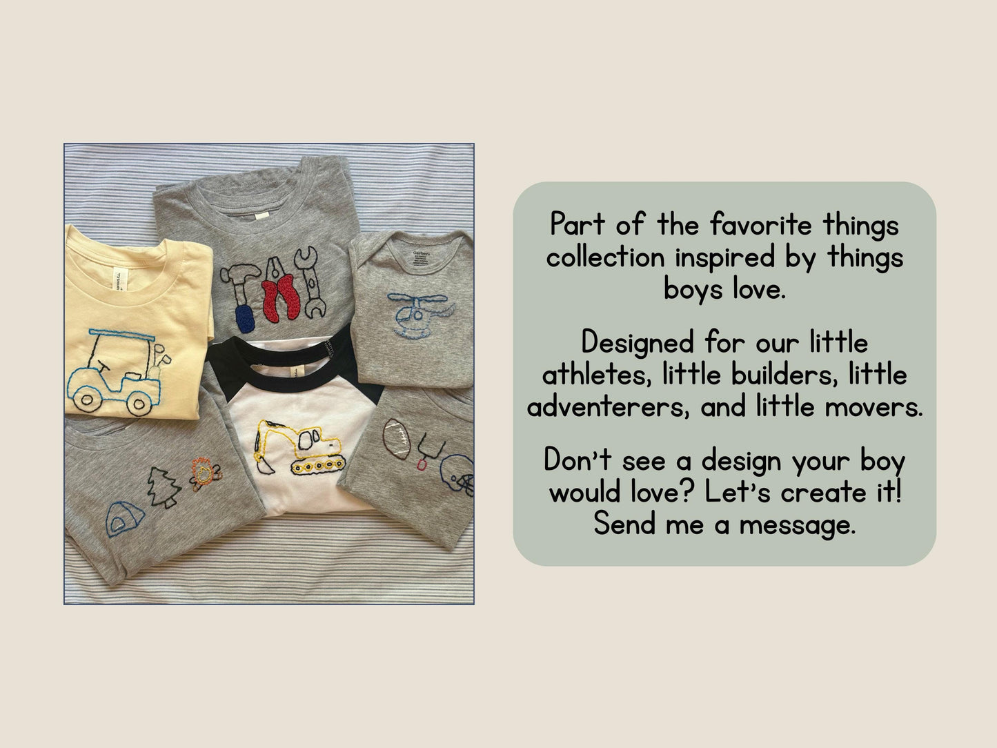 Sports - Boys Golf Shirt - Hand Embroidered