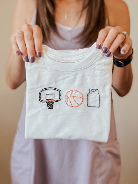 Sports - Basketball Hand Embroidered Shirt