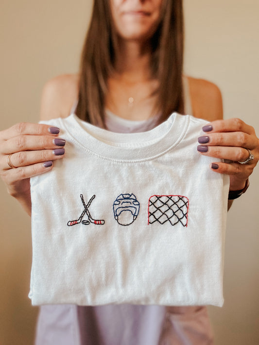 Sports - Hockey Hand Embroidered Shirt