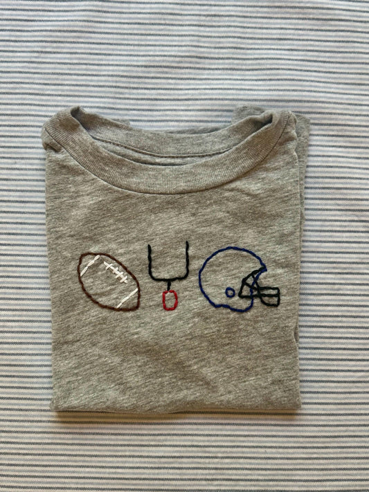 Sports - Boys Football Shirt - Hand Embroidered