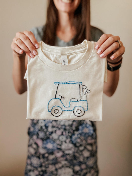 Sports - Boys Golf Shirt - Hand Embroidered